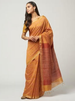 Fabindia - Cotton Silk Block Printed Sari