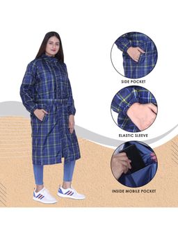 The Clownfish - Womens Polyester Raincoat- Navy Blue