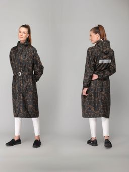 The Clownfish - Womens Polyester Raincoat- Black