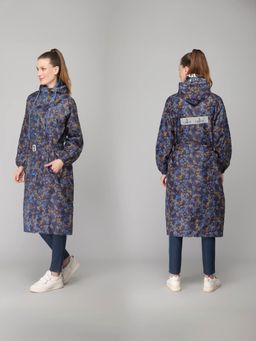 The Clownfish - Womens Polyester Raincoat- Blue
