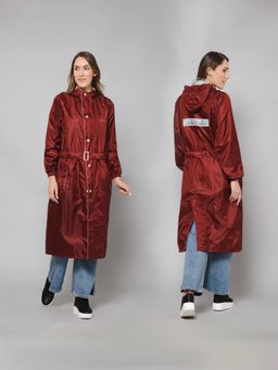 The Clownfish - Raincoats For Women Reversible Double Layer- Maroon (Set of 2)