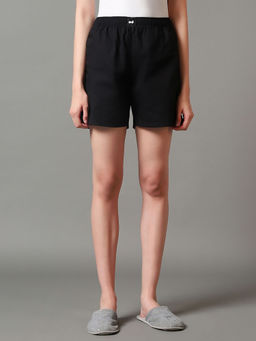 Bewakoof - Womens Solid Cotton Plus Size Elastic Boxer