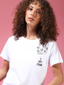 PINACOLADA - White Women Stylish Printed Tops