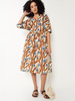 max - Women Printed A-Line Midi Dress