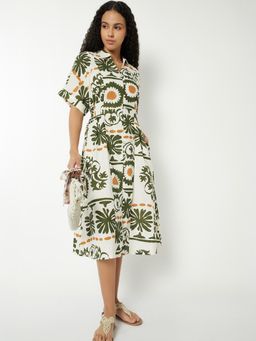 max - Women Printed A-Line Midi Dress