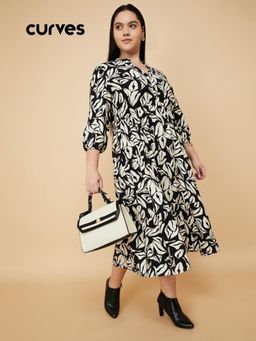 max - Women Printed Tiered Midi Dress