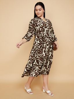 max - Women Printed Tiered Midi Dress