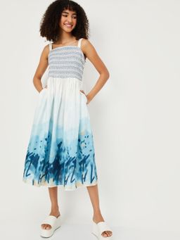 max - Women Floral Print A-Line Midi Dress