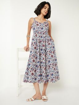 max - Women Floral Print A-Line Midi Dress