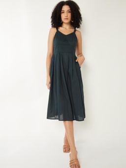 max - Women Pleated A-Line Midi Dress