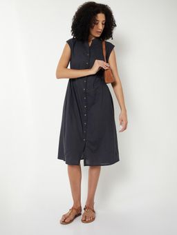 max - Women Solid Midi Dress