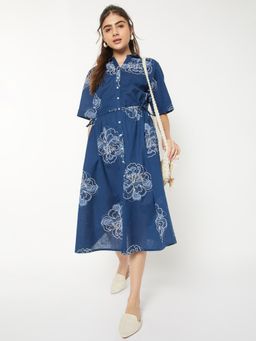 max - Women Embroidered Shirt Midi Dress