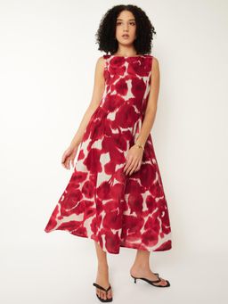 max - Women Printed A-Line Midi Dress