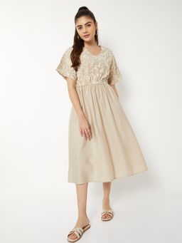 max - Women Embroidered A-Line Midi Dress