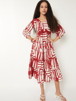 max - Women Printed A-Line Midi Dress