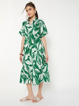 max - Women Printed Shirt Midi Dress