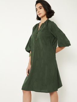 max - Women Embroidered A-Line Knee Dress