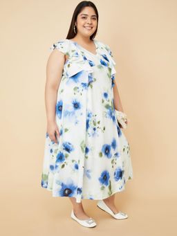 max - Women Floral Print A-Line Midi Dress