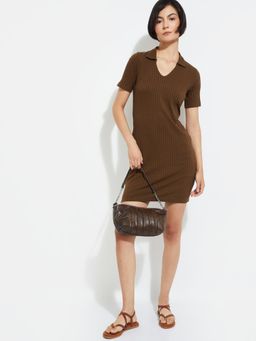 max - Women Ribbed Bodycon Mini Dress