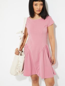 max - Women Solid A-Line Mini Dress