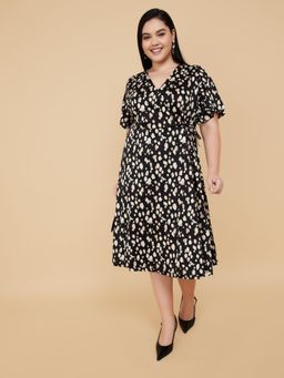 max - Women Printed Wrap Midi Dress