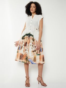 max - Women Artistic Printed Midi Dress
