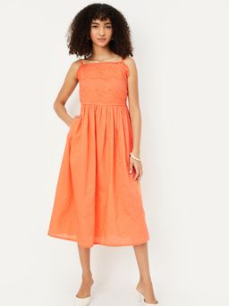 max - Women Embroidered A-Line Midi Dress