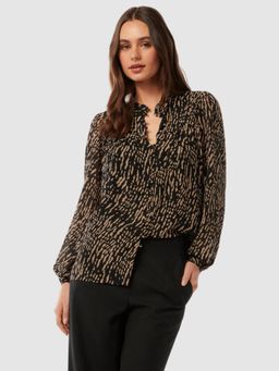 Forever New - Black Romy Extended Yoke Blouse