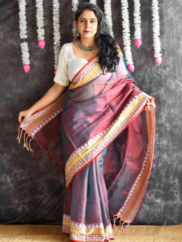 Sundarii - Moon Melt - Jacquard Tissue Saree With Unstitched Blouse