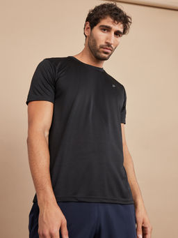 Styli - Men Logo Print Regular Dry Fit Running Tee