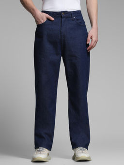 Jack & Jones - Dark Blue High Rise Loose Fit Jeans
