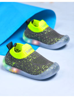 KATS - Kids Led Light Slip On Closure Sneakers- Grey