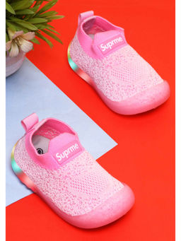 KATS - Kids Led Light Slip On Closure Sneakers- Pink