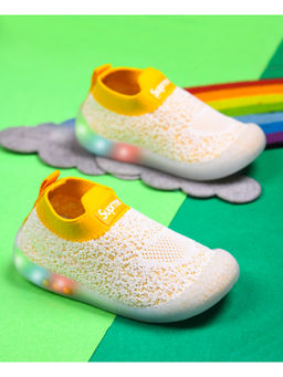 KATS - Kids Led Light Slip On Closure Sneakers- Beige
