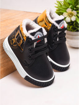 KATS - Kids Lace up Closure Musical Sneakers - Black