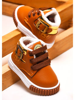 KATS - Kids Lace up Closure Musical Sneakers - Tan