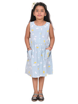 Cloth Bites - Blue Printed Dress