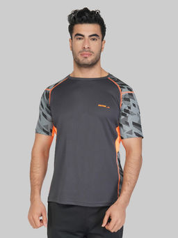 Vector X - Black Polyester Regular Fit Sports T-shirt For Men