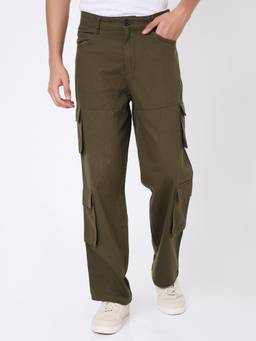 BLNK - Olive Men's Classic 8-Pocket Utility Cargo Pant