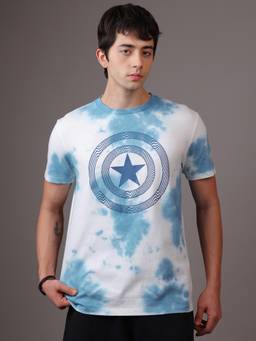 Free Authority - Blue Marvel Comics Captain America Shield Men Regular Fit T-Shirt