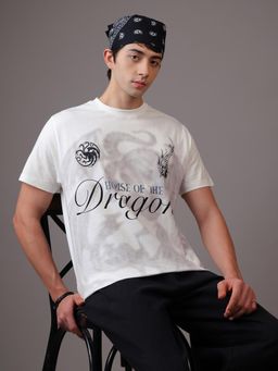 Free Authority - White House of the Dragon Sigil Printed Men Relaxed Fit T-Shirt