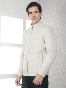 CRIMSOUNE CLUB - Men's Beige Checked Jacket