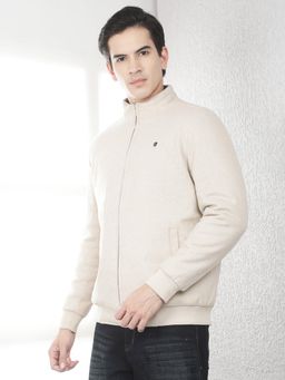 CRIMSOUNE CLUB - Men's Beige Bomber Jacket