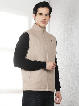 CRIMSOUNE CLUB - Men's Sleeveless Beige Jacket