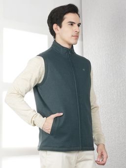 CRIMSOUNE CLUB - Men's Teal Green Sleeveless Jacket