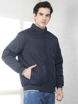 CRIMSOUNE CLUB - Men's Navy Blue Padded Reversible Jacket