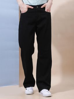 CRIMSOUNE CLUB - Elevated Men's Black Baggy Jeans