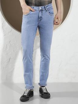 CRIMSOUNE CLUB - Casual Men's Sky Blue Jeans