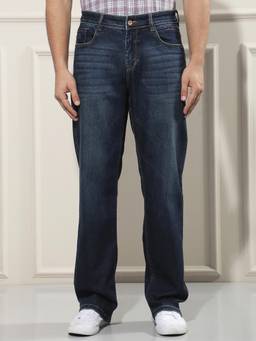CRIMSOUNE CLUB - Modern Fit Men's Blue Baggy Jeans