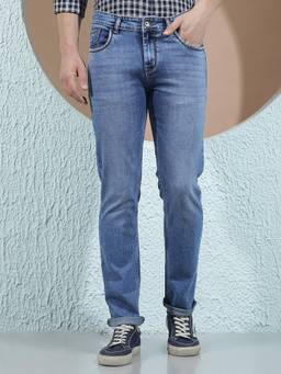 CRIMSOUNE CLUB - Versatile Wear Men's Blue Jeans